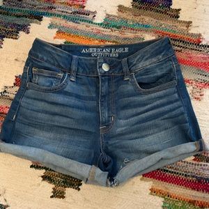 Hi-Rise Shortie AE jean shorts